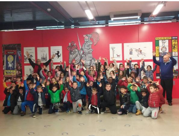 Palio di Asti: Gli alunni della Scuola Primaria “Cavour” incontrano il maestro Antonio Guarene
