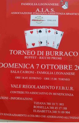 Palio di Legnano: 07/10 Torneo di Burraco alla Famiglia Legnanese