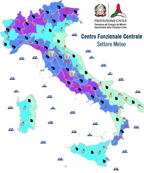 Italia, Meteo: Il Bollettino di Vigilanza Meteorologica Nazionale per Domenica 28 Ottobre
