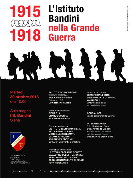 Siena: Il Bandini ricorda insegnanti e studenti della Grande Guerra