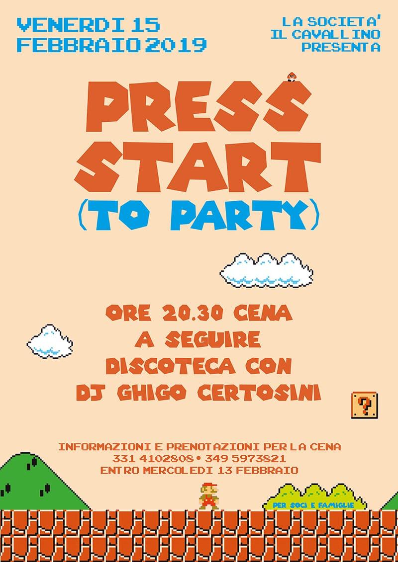 Siena, Contrada del Leocorno: 15/02 ore 20.30 Cena e a seguire festa “Press Start To Play”