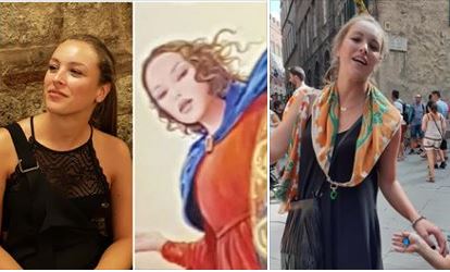 Palio di Siena: Rachele somiglia alla Vergine dipinta nel Palio di Manara