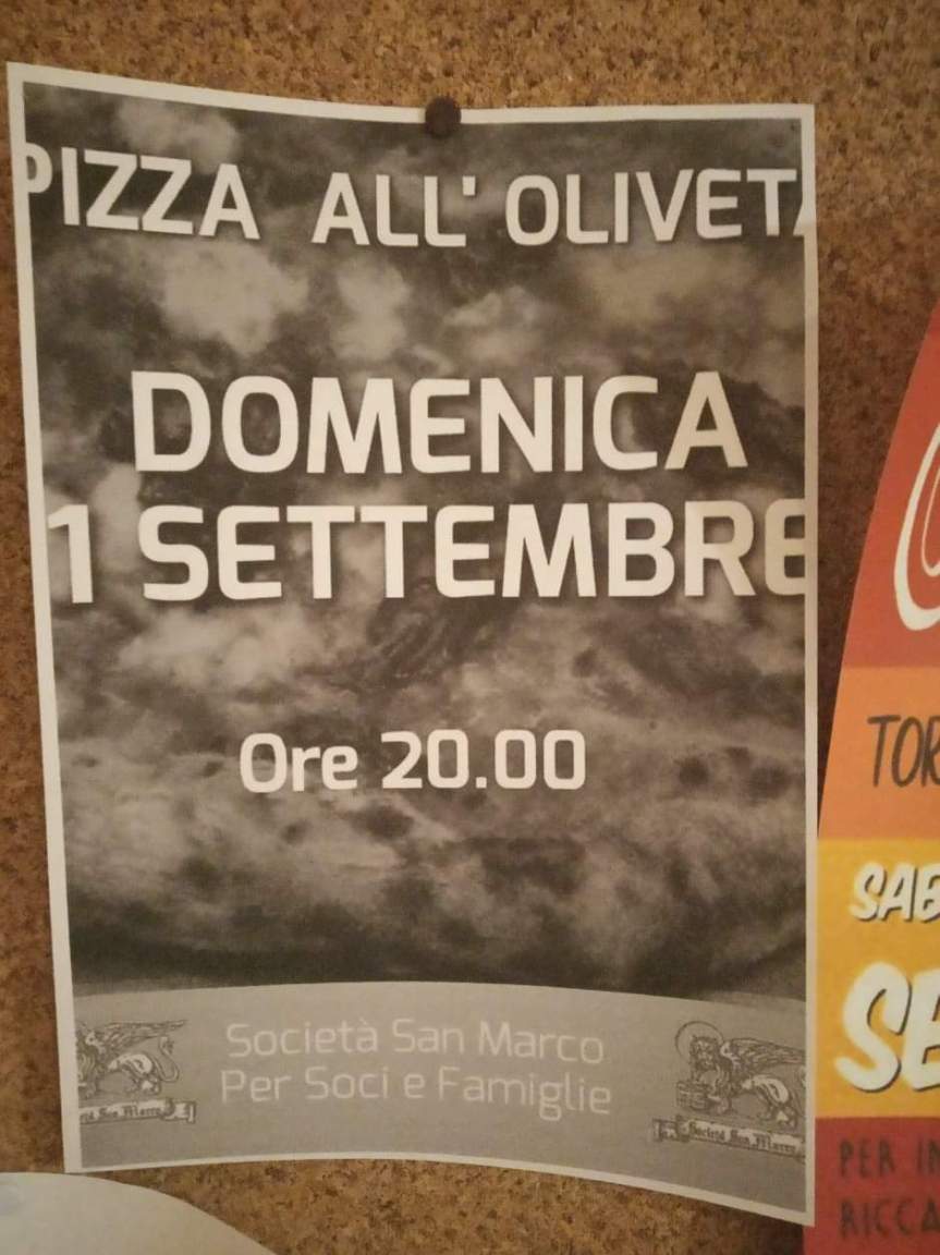 Siena, Società San Marco: 01/09 Pizza all’Oliveta