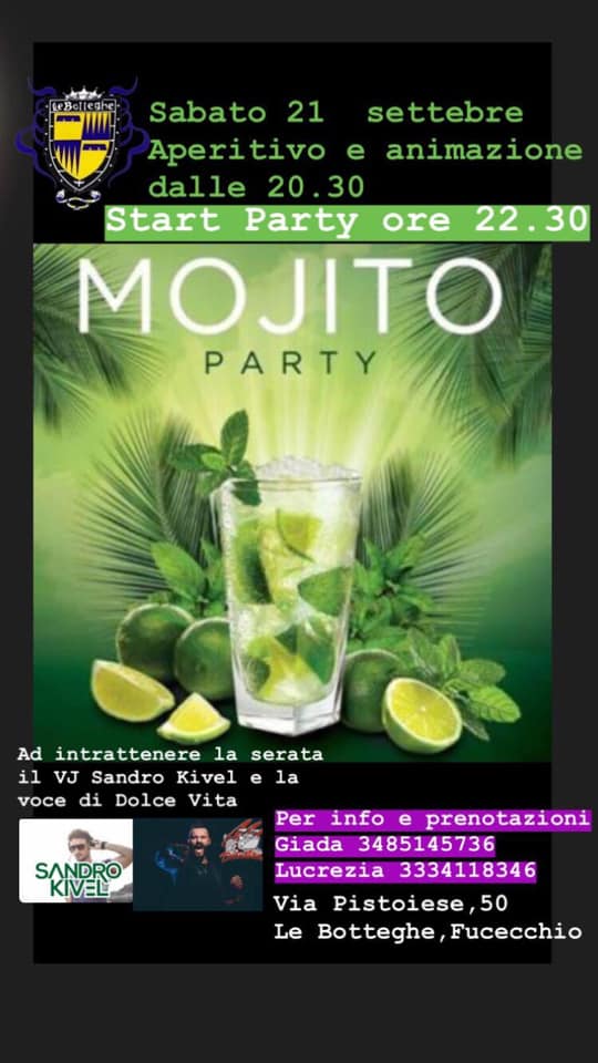 palio di Fucecchio, Contrada Le Botteghe: 21/09 Mojito Party 2019