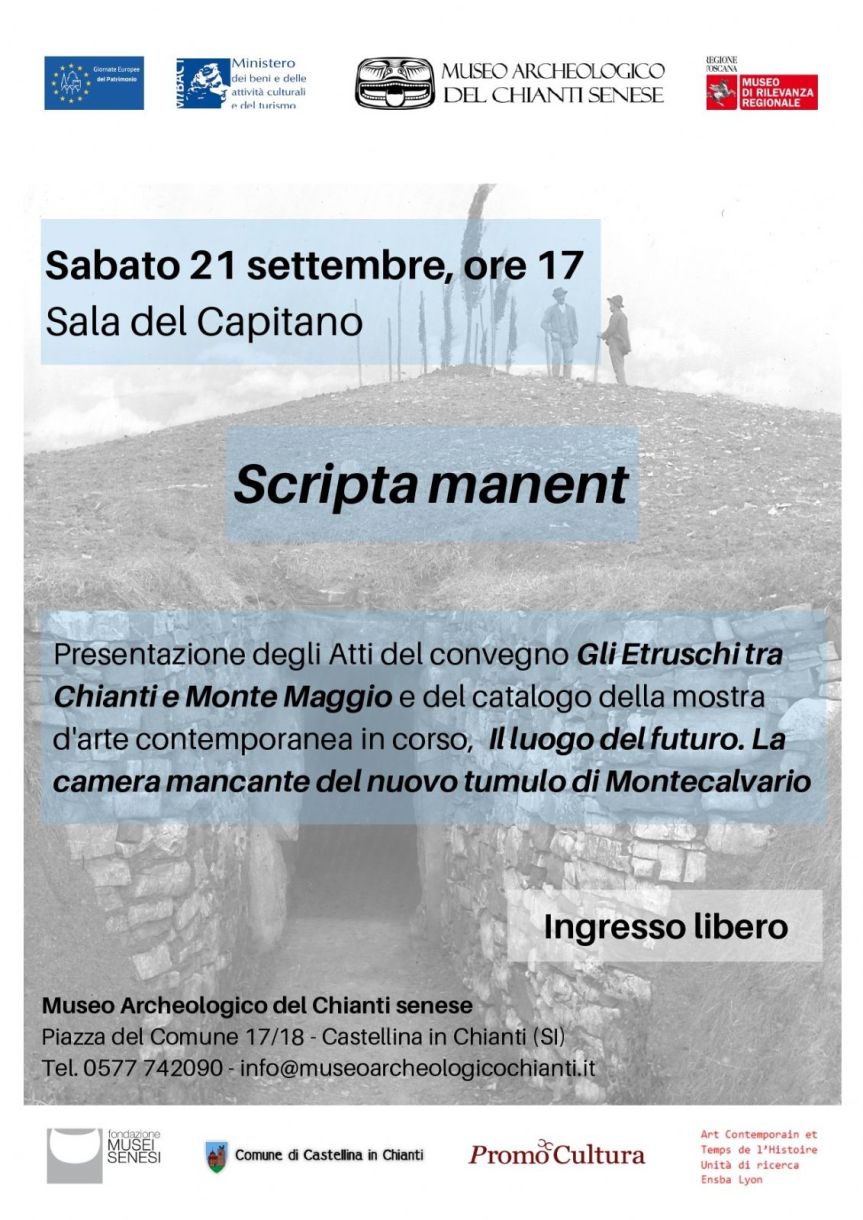 Provincia di Siena, Castellina: “Scripta manent” nel Chianti, fra arte e archeologia