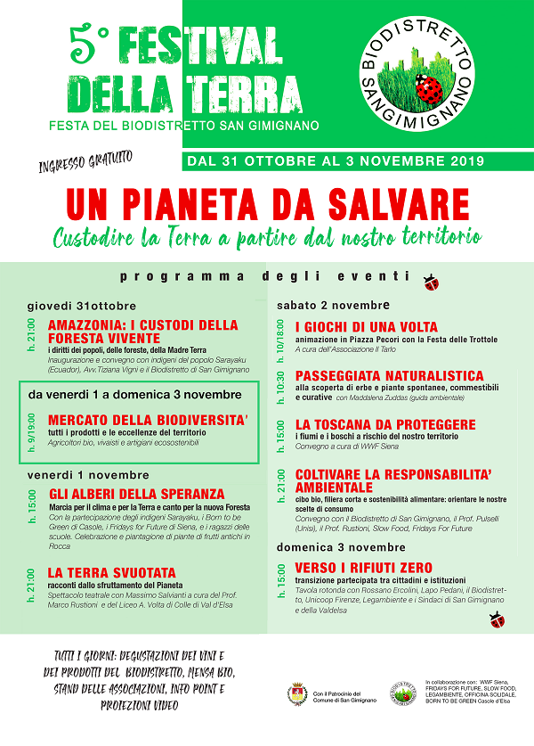Provincia di Siena: Il Festival della terra guarda all’Amazzonia