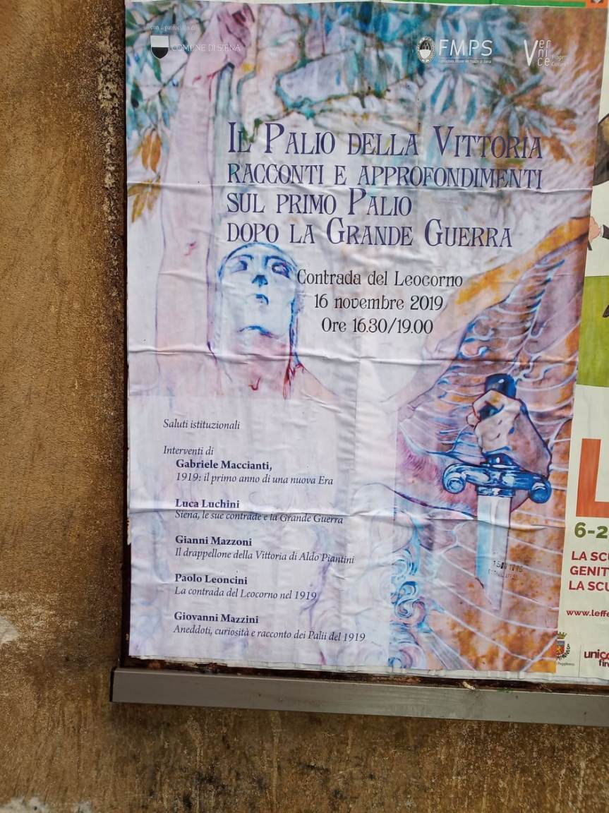 Palio di Siena, Contrada del Leocorno: 16/11  pomeriggio di studio su” Il Palio della Vittoria”