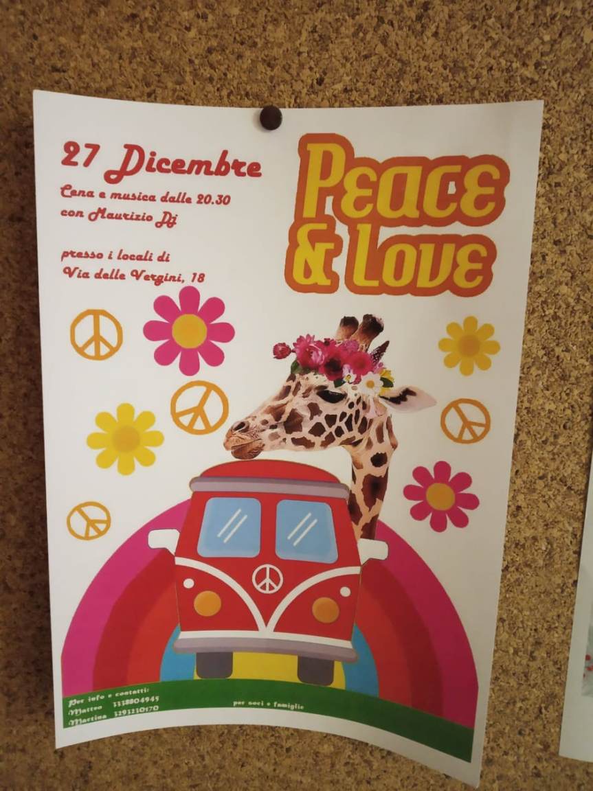 Siena, Contrada della Giraffa: 27/12 Serata “Peace&Love”