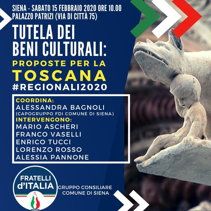 Siena, Fdi: “Tutela dei beni culturali: Proposte per la Toscana”