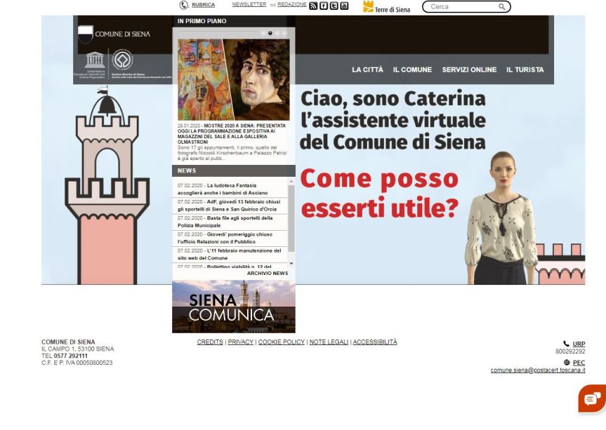 Siena: L’11 febbraio manutenzione del sito web del Comune