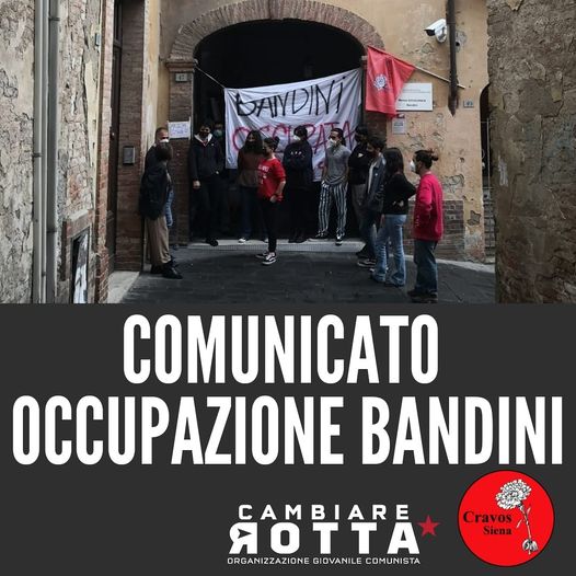 Siena: Oggi 24/05 Comunicato Stampa di Cravos Siena sull’occupazione della mensa Bandini