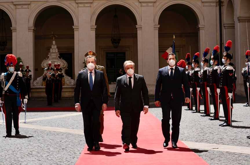 Italia: Il Presidente Draghi incontra i Capitani Reggenti della Repubblica di San Marino