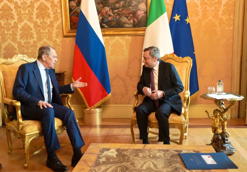 Italia: Il Presidente Draghi incontra il Ministro degli Affari Esteri della Federazione Russa
