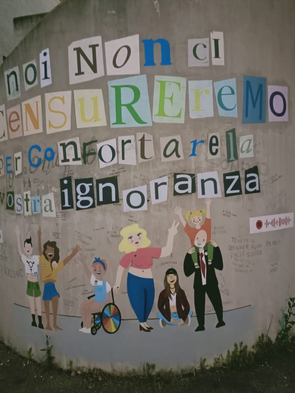 Provincia di Siena, Quercegrossa, murales gender commissionato agli studenti. Rosso (FdI): “Borgogni si deve dimettere”