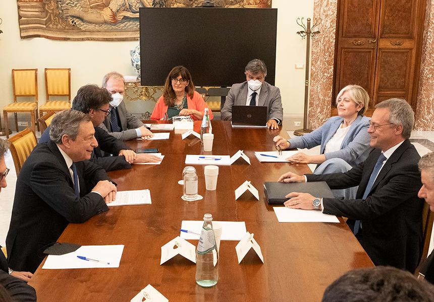 Italia: Il Presidente Draghi ha incontrato il Presidente di Confindustria Bonomi