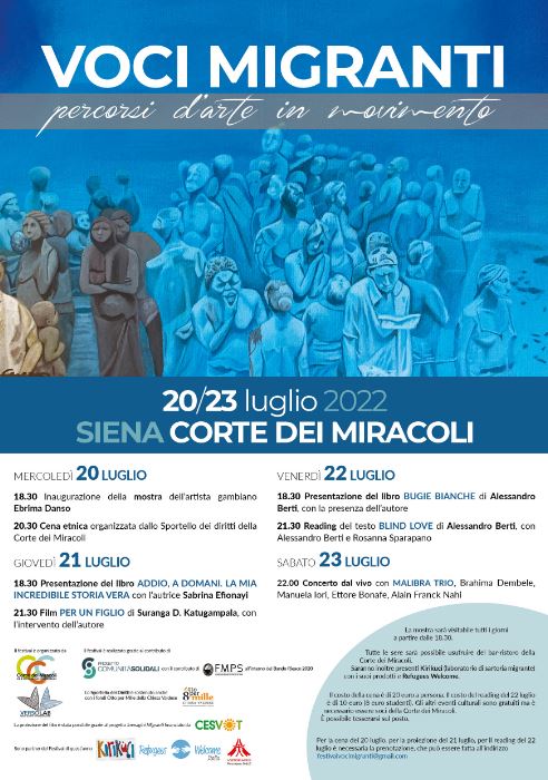 Siena: Al via dal 20 luglio la terza edizione del festival “Voci Migranti”