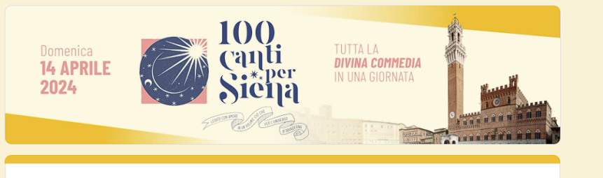 Siena: 100 Canti per Siena, l’Università dedica una giornata alla Commedia