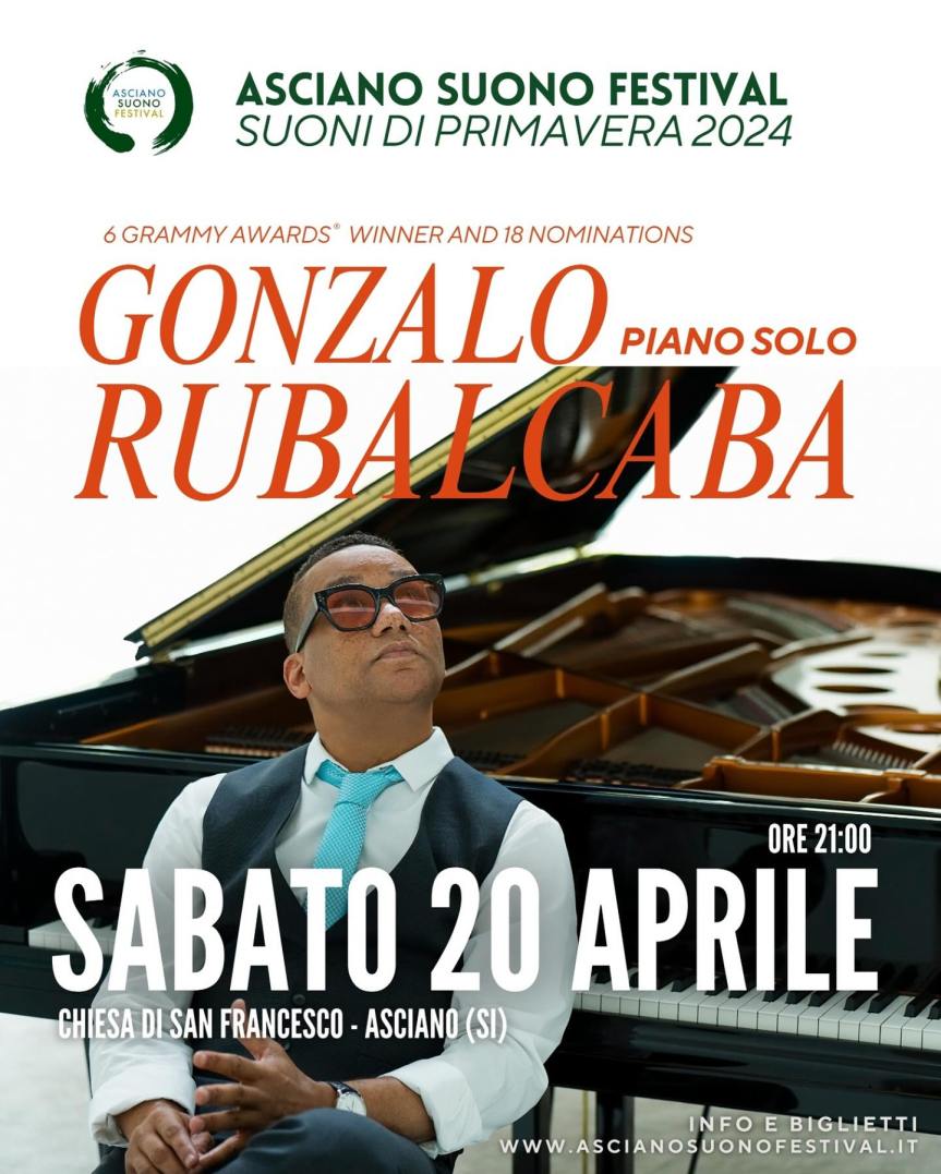 Provincia di Siena: Ad Asciano il concerto della star cubana del jazz Gonzalo Rubalcaba