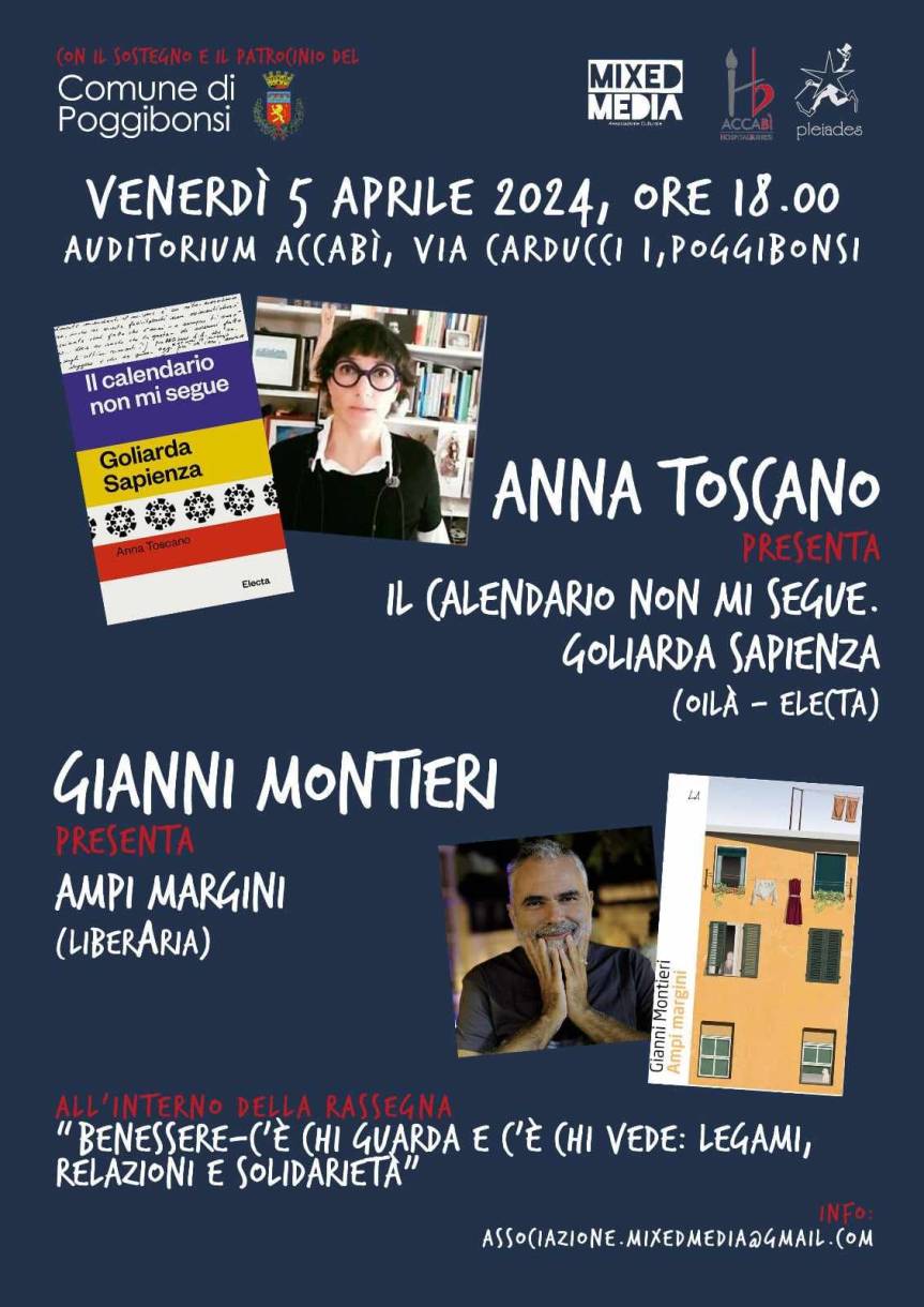 Provincia di Siena: BenEssere torna a Poggibonsi con una presentazione fra prosa e poesia