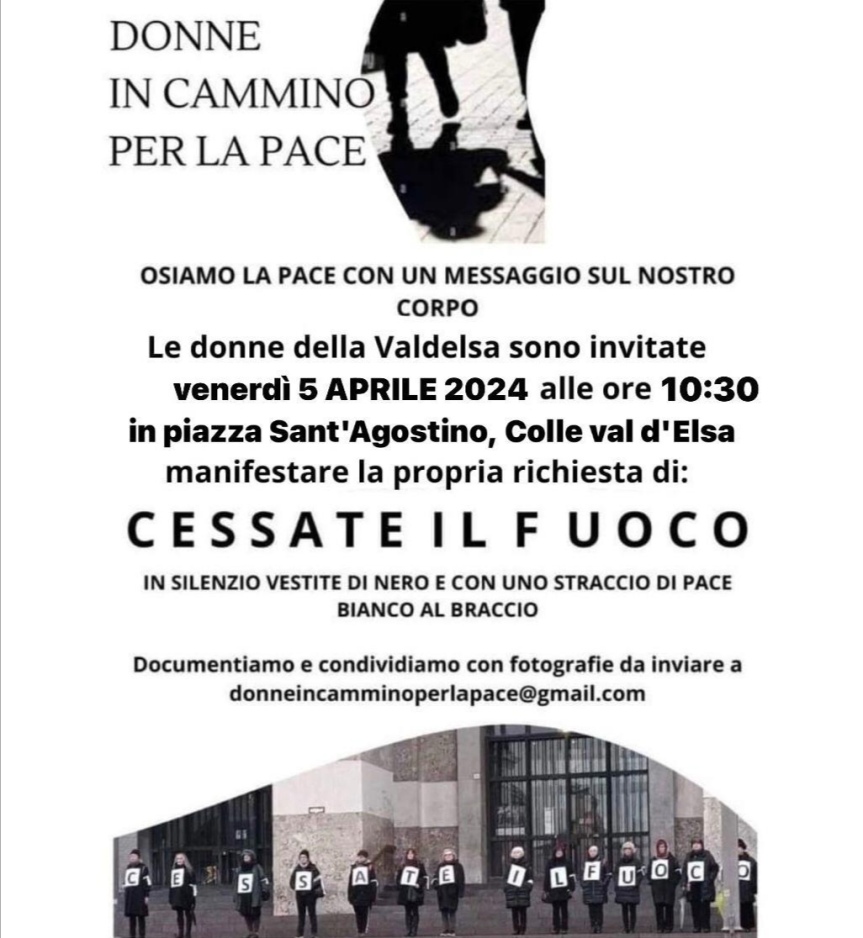 Provincia di Siena: A Colle Val d’Elsa torna il flashmob contro le guerre