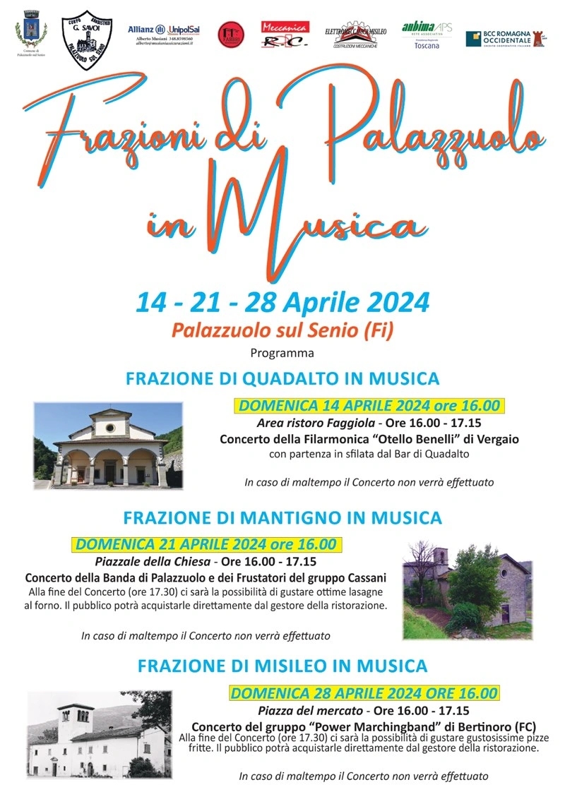 Siena: Mantigno in musica, domenica 21/04 il borgo toscano si riempie della musica del “Giulio Savoi”