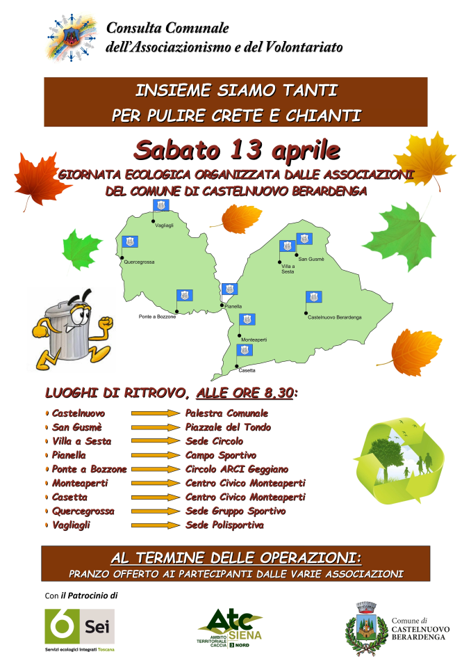 Provincia di Siena: Successo per la giornata ecologica a Castelnuovo Berardenga