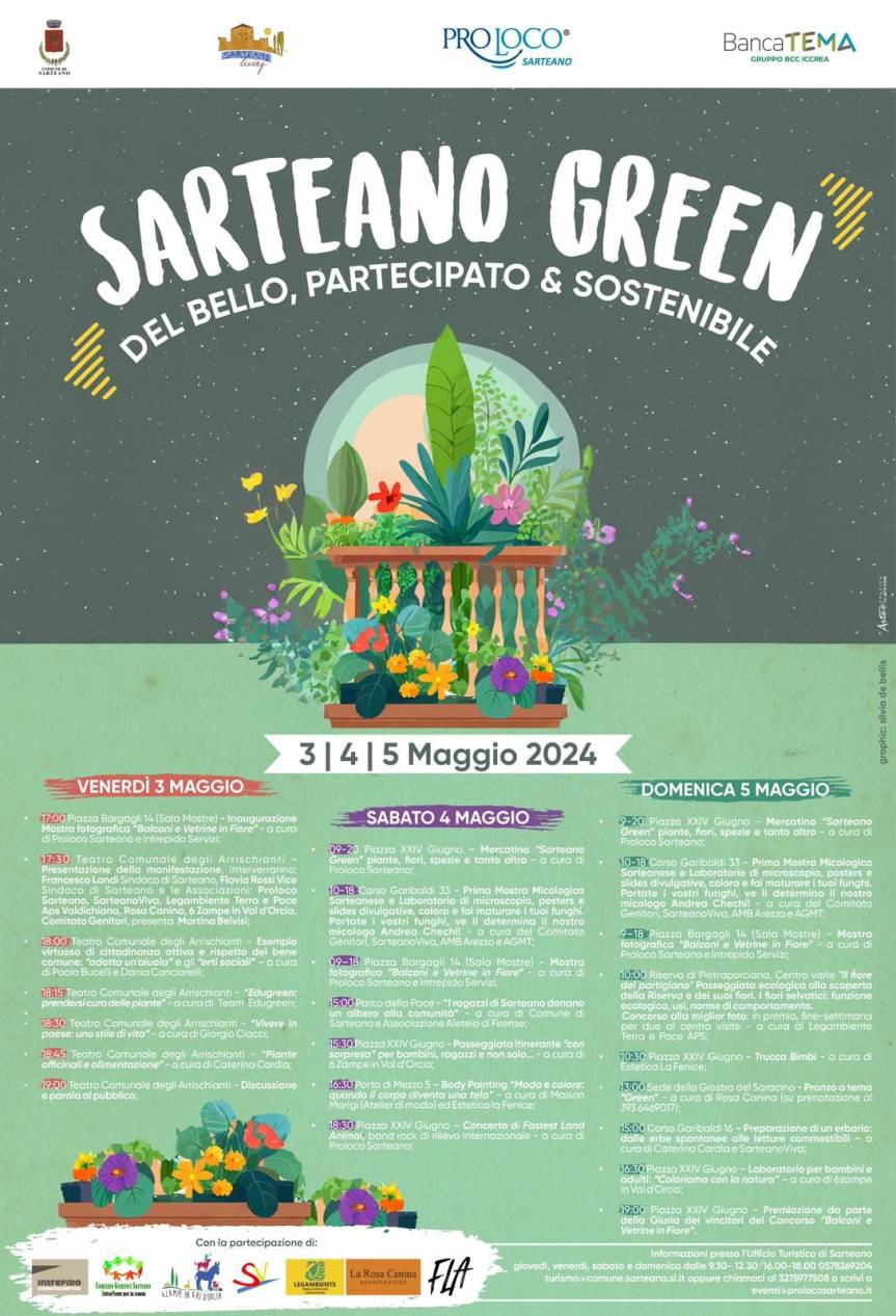 Provincia di Siena, Al via Sarteano Green: la festa del bello, partecipato e sostenibile