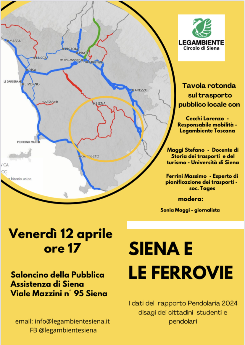 Siena: Le ferrovie senesi nella tavola rotonda di Legambiente